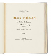 [PILLOT].- VIGNY (Alfred de) Deux poèmes. La colère de Samson. La mort du loup. Besançon, imprimerie Jacques et De...