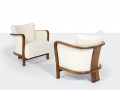 Gio PONTI 1891-1979 Paire de fauteuils - circa 1930