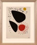 Alexander CALDER (1898 - 1976) Rocks and Sun - 1952 Lithographie en couleurs