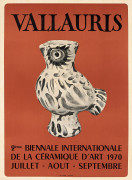 VALLAURIS BIENNALES DE LA CERAMIQUE I, II & III  3 affiches en couleurs des années 1968, 1970 et 1972