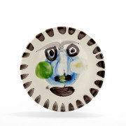 Pablo PICASSO (1881-1973) Visage n°202 - 1963 (AR # 495) Assiette ronde