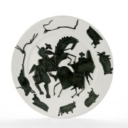 Pablo PICASSO (1881-1973) Corrida - 1953 11 mars (AR # 181) Plat rond