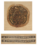 DEUX FRAGMENTS DE TEXTILE  Art copte, VIe-IXe siècle