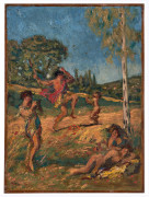 Ker-Xavier ROUSSEL 1867 - 1944 Groupe bachique - circa 1911 Huile sur toile