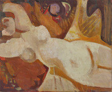 Francisco BORES 1898 - 1972 Danaé - 1966 Huile sur toile