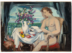 Ismael de LA SERNA 1897- 1968 Femme nue - 1938 Huile sur carton contrecollé sur panneau