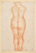 ¤ Aristide MAILLOL 1861-1944 Nu de dos - circa 1930 Sanguine sur papier contrecollé sur carton