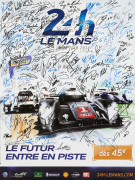 24 Heures du Mans 2014  Affiche officielle signée par l'ensemble des pilotes -sans réserve-no reserve