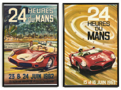 24 Heures du Mans 1962 et 1963  Deux affiches - sans réserve-no reserve