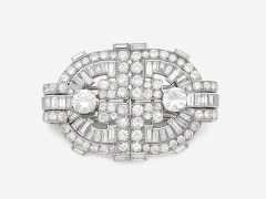 CARTIER  Broche double clip