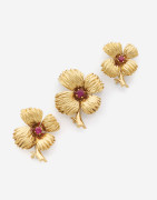 VAN CLEEF & ARPELS  Trois clips de corsage "Trèfles à quatre feuilles"