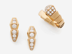 BULGARI  Bague et paire de boucles d'oreilles "Serpenti"