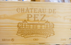 6 bouteilles CHÂTEAU DE PEZ 2000 Saint Estèphe Caisse bois d'origine