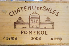 12 bouteilles CHÂTEAU DE SALES 2008 Pomerol Caisse bois d'origine