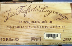 12 bouteilles FIEFS DE LAGRANGE 2009 Saint Julien Caisse bois d'origine