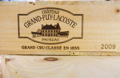 6 bouteilles CHÂTEAU GRAND PUY LACOSTE 2009 5è GC Pauillac