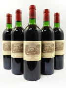 5 bouteilles CHÂTEAU LAFITE ROTHSCHILD 1982 1er GC Pauillac (3 base goulot