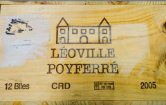 12 bouteilles CHÂTEAU LEOVILLE POYFERRE 2005 2è GC Saint Julien Caisse bois d'origine