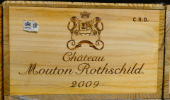 12 bouteilles CHÂTEAU MOUTON ROTHSCHILD 2009 1er GC Pauillac Caisse bois d'origine