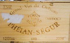 12 bouteilles CHÂTEAU PHELAN SEGUR 2006 Saint Estèphe Caisse bois d'origine