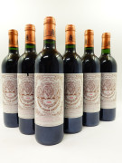 6 bouteilles CHÂTEAU PICHON LONGUEVILLE BARON 1995 2è GC Pauillac (étiquettes fanées