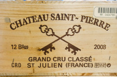 12 bouteilles CHÂTEAU SAINT PIERRE 2008 4è GC Saint Julien