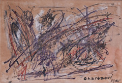 Jilali GHARBAOUI 1930-1971 Composition, 1965 Gouache sur papier