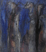 Mohamed KACIMI 1942-2003 Composition bleue, 1991 Huile sur toile