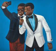 Zemba LUZAMBA Né en 1973 - République Démocratique du Congo Character 3, 2020 Huile sur toile