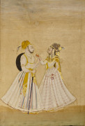 COUPLE PRINCIER  Kishangarh, Rajasthan, Inde, fin XVIIIe siècle