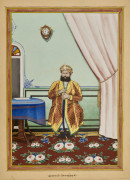 PORTRAIT D'UN MAHARAJA  Signé Kalambir Singh, Rajasthan, Inde, vers 1900