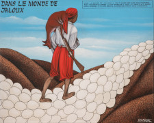 Chéri SAMBA Né en 1956 - République Démocratique du Congo Dans le monde de jaloux, janvier 1998 Huile et paillettes sur toile