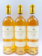 3 bouteilles CHÂTEAU D'YQUEM 1998 1er cru Supérieur Sauternes (1 base goulot)