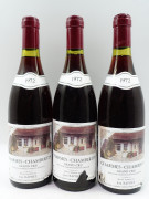 3 bouteilles CHARMES CHAMBERTIN 1972 Grand Cru