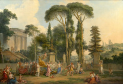 Jean-Jacques-François LE BARBIER Rouen, 1738 - Paris, 1826 Le triomphe de Flore Huile sur toile