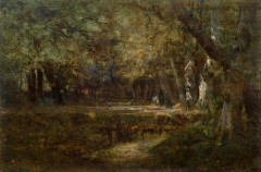 Théodore ROUSSEAU Paris, 1812 - Barbizon, 1867 Sous-bois Huile sur panneau