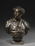 Jean-Baptiste CARPEAUX Valenciennes, 1827- Courbevoie, 1875 Alexandre Dumas fils, n° 3 Bronze à patine brune nuancée de rouge