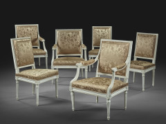 MOBILIER DE SALON D'ÉPOQUE LOUIS XVI Estampille de Georges Jacob Provenant des Collections du Duc de Penthièvre au Château de Châtea..