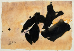 Abdelkébir RABI' Né en 1944 - Maroc Composition Encre sur papier