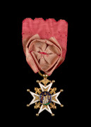 FRANCE  ORDRE ROYAL ET MILITAIRE DE SAINT-LOUIS  Belle croix de chevalier d'époque Restauration, réduite