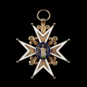 FRANCE  INSTITUTION DU MÉRITE MILITAIRE - ORDRE ROYAL ET MILITAIRE DE SAINT-LOUIS  Bijou de grand-croix d'un modèle hybride de la fi..