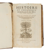 FROISSART (Jean) Histoire et chronique mémorable.  Paris, Pierre l’Huillier, 1574.