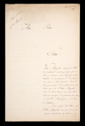 JUNOT D’ABRANTÈS (Alfred)  Lettre manuscrite du marquis Alfred d’Abrantès adressée au roi Louis-Philippe Ier.  Paris, 29 mars 1845.