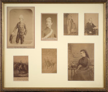 SUITE DE SEPT PHOTOGRAPHIES DES MEMBRES DE LA FAMILLE IMPERIALE  L'Empereur Napoléon III, l'Impératrice Eugénie, le Prince Impérial,.