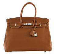 HERMES Sac BIRKIN en cuir gold