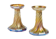 Louis Comfort TIFFANY (1848-1933) Paire de vases