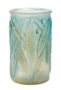 René LALIQUE (1860-1945) Porte-pinceaux «Laurier» modèle créé en 1922