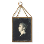 Louis FAVRIN Actif entre 1789 et 1814 Portrait d'homme en buste vers la gauche Miniature sur ivoire, de forme rectangulaire