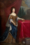 François de TROY et atelier Toulouse, 1645 - Paris, 1730 Portrait en pied de la dauphine Marie Anne Victoire de Bavière, épouse de M...