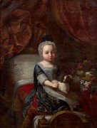 Ecole turinoise vers 1700  Portrait d'un prince ou d'une princesse de la maison de Savoie, probablement un enfant de Victor-Amédée I.